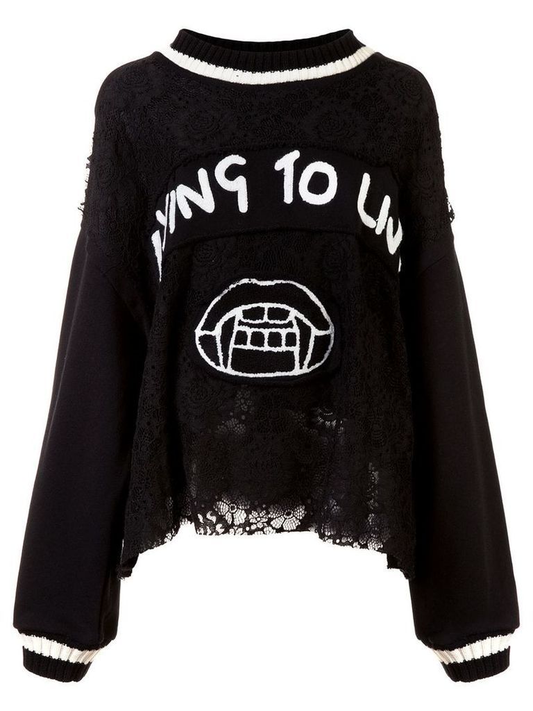 Haculla Dying to live patch sweater - Black