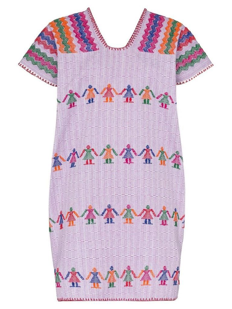 Pippa Holt embroidered kaftan mini dress - 108 - MULTICOLOURED