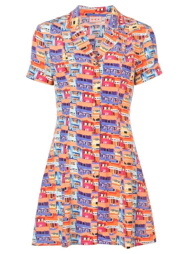 Lhd printed mini shirt dress - Multicolour