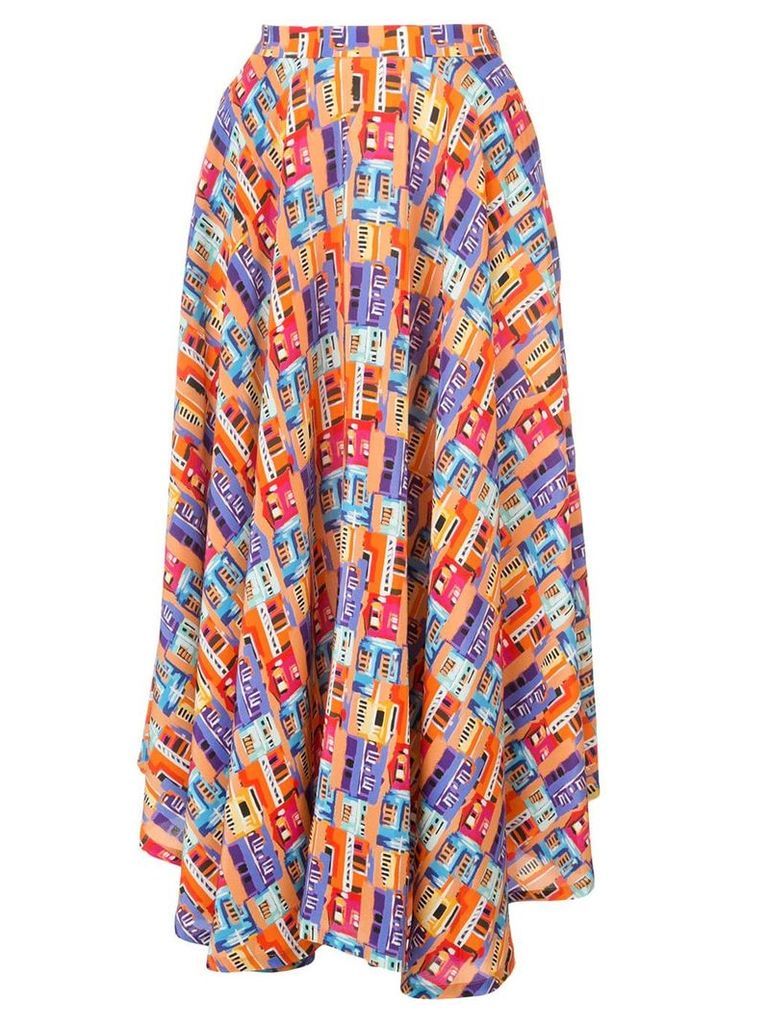Lhd printed midi skirt - Multicolour