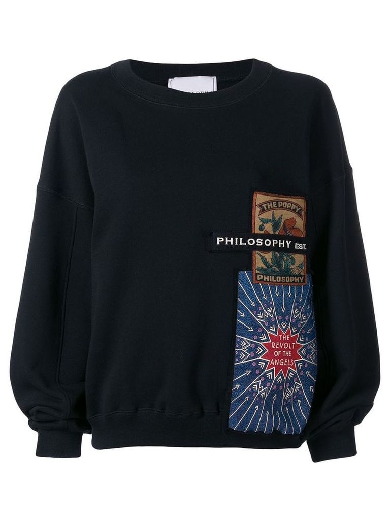 Philosophy Di Lorenzo Serafini patchwork sweatshirt - Black