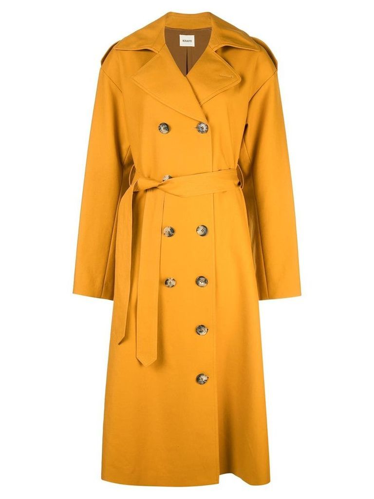 Khaite double breasted trench coat - Brown