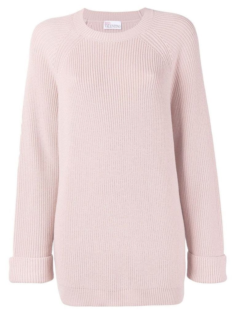 Red Valentino chunky knit jumper - PINK