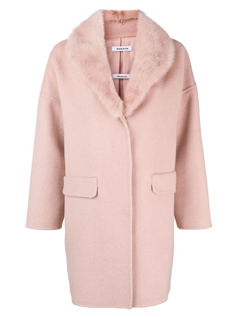 P.A.R.O.S.H. single breasted coat - PINK