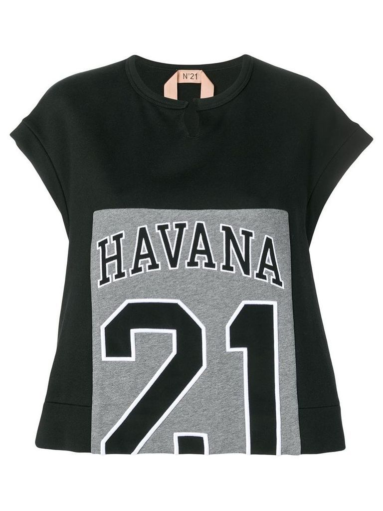Nº21 Havana 21 print T-shirt - 9000 Black