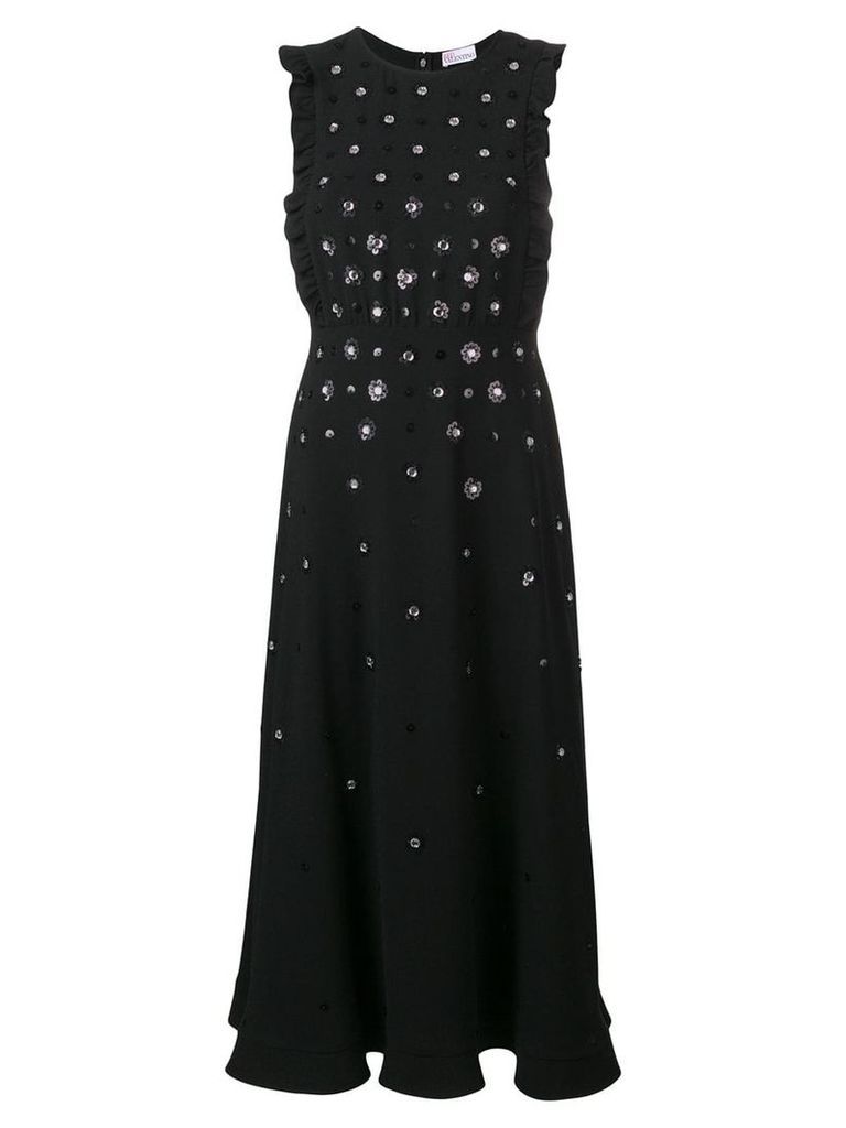 Red Valentino RED Valentino floral sequinned maxi dress - Black