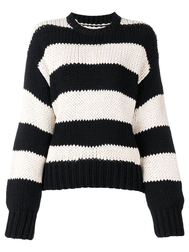 RtA striped crewneck sweatshirt - Black