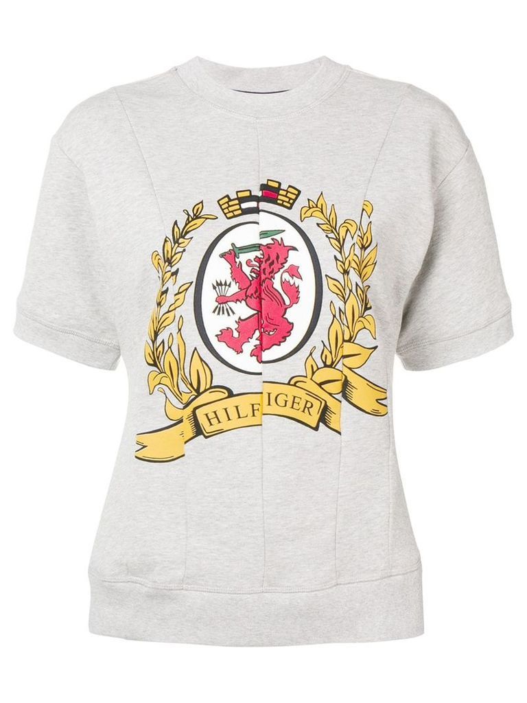 Tommy Hilfiger spliced logo T-shirt - Grey