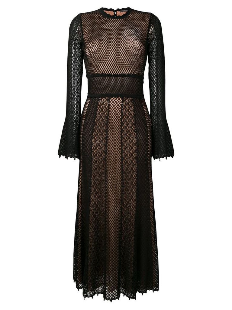 Alexander McQueen embroidered midi dress - Black