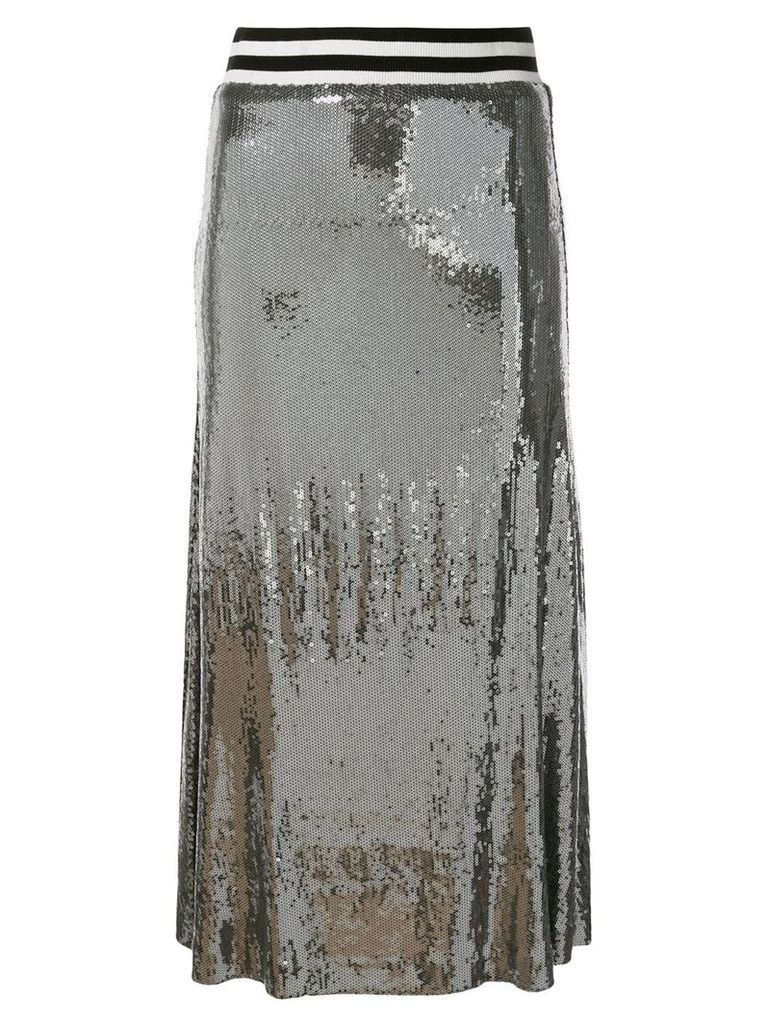 Nicole Miller sequin a-line skirt - Silver