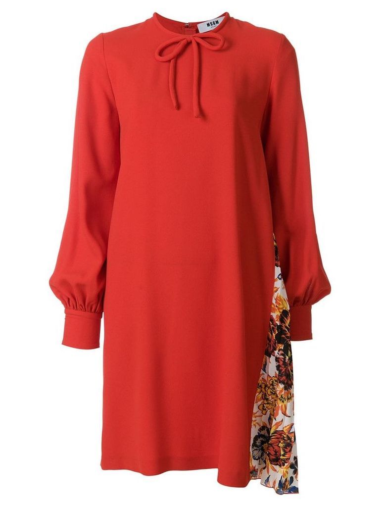 MSGM contrast panel dress - Red