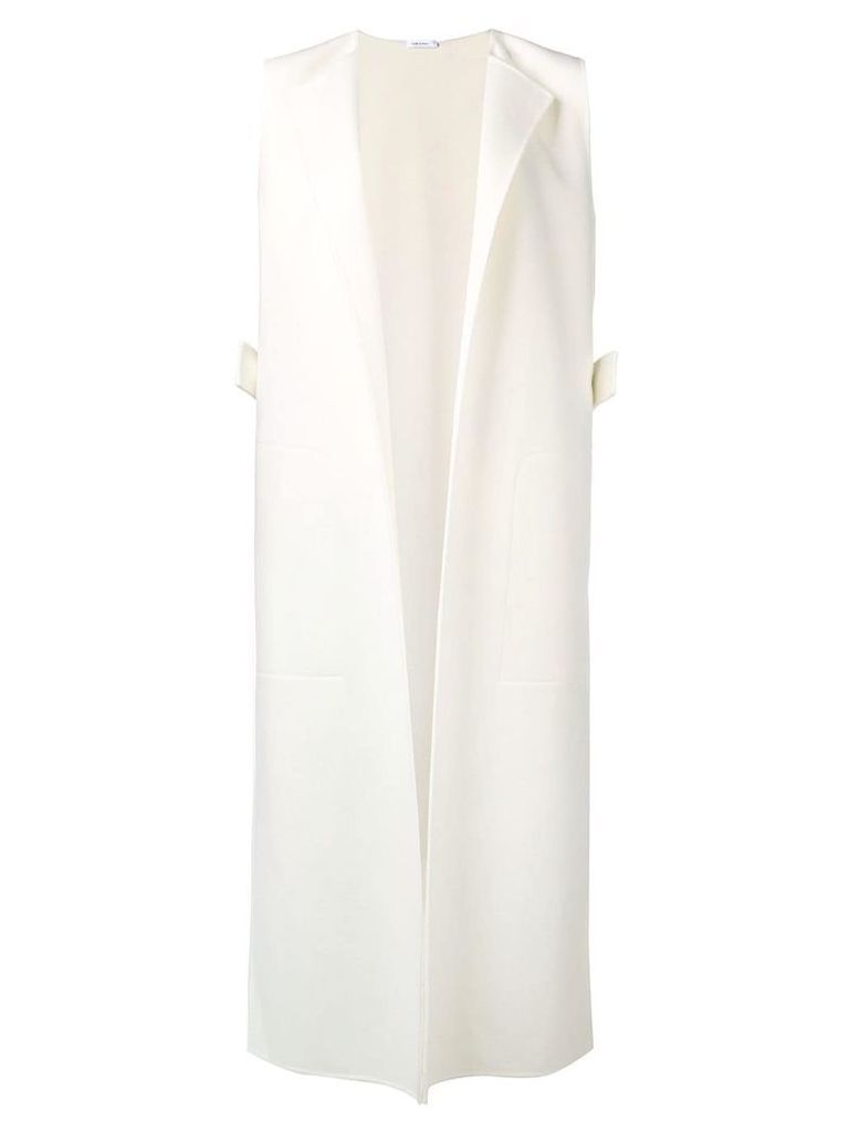 Jil Sander notched-lapels coat - White