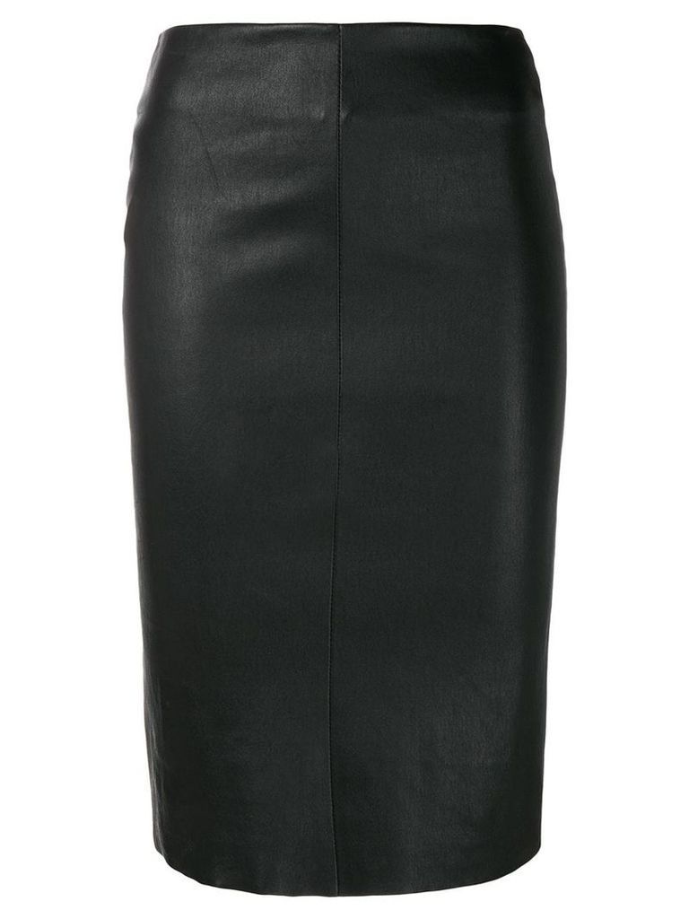 Drome fitted leather skirt - Black