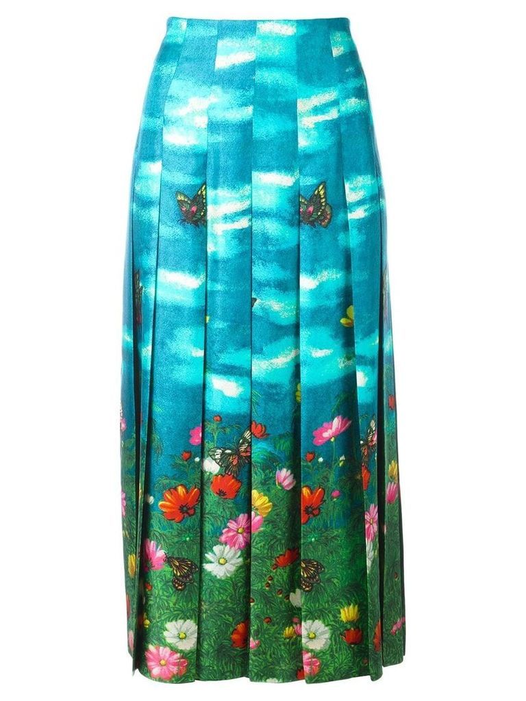 Gucci Garden print skirt - Blue