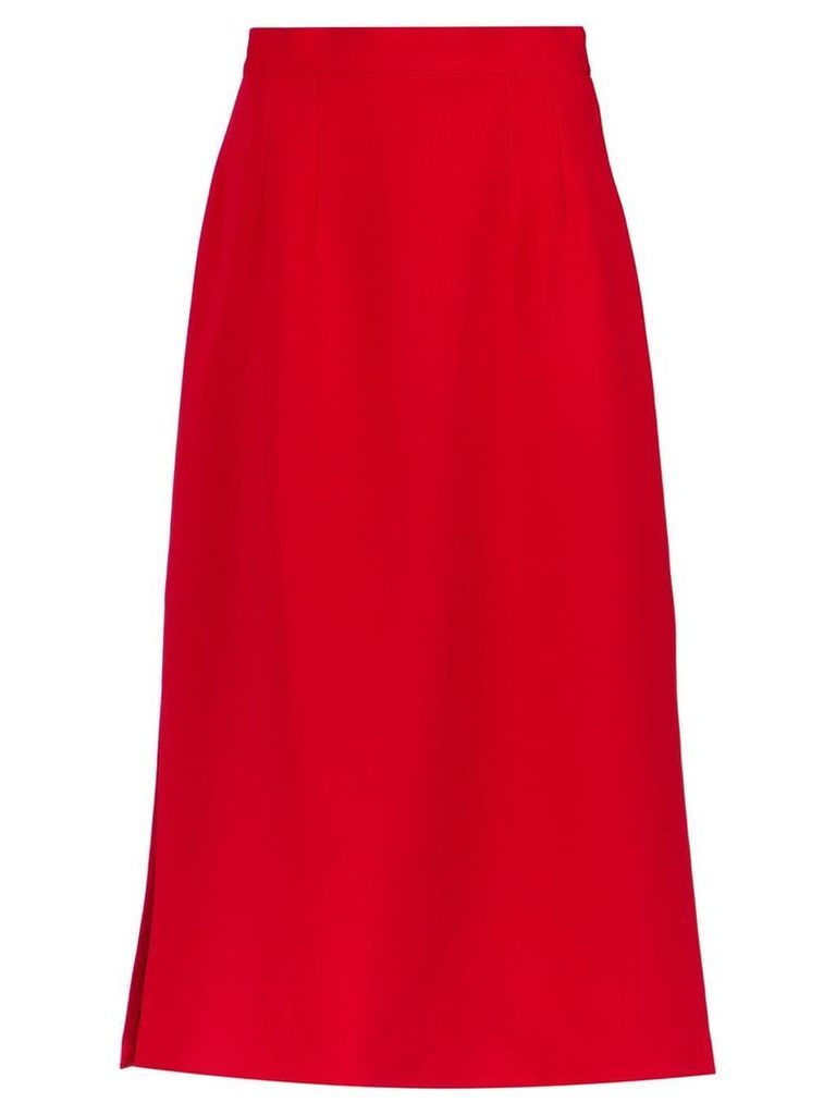 Olympiah side slits midi skirt - Red