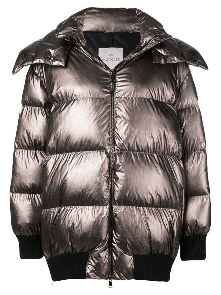Moncler oversized puffer jacket - Metallic
