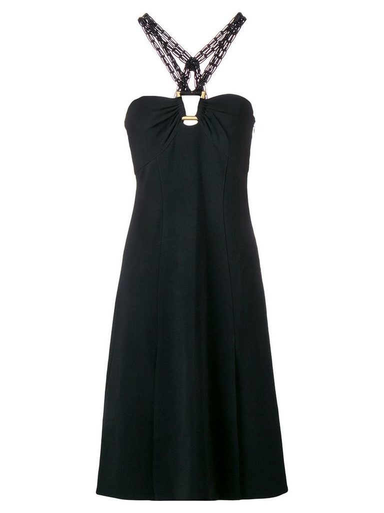 Proenza Schouler Bandeau Dress with Macrame Straps - Black