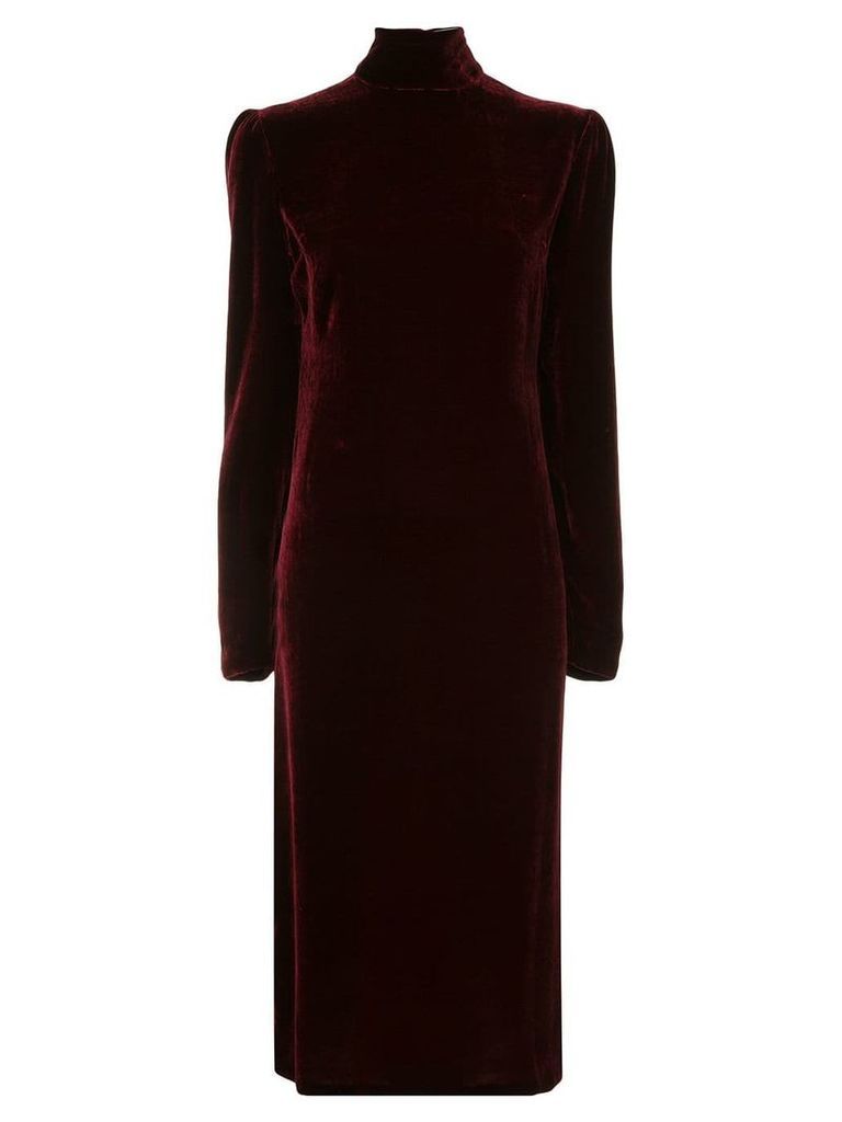Giuliva Heritage Collection velvet midi dress - Red