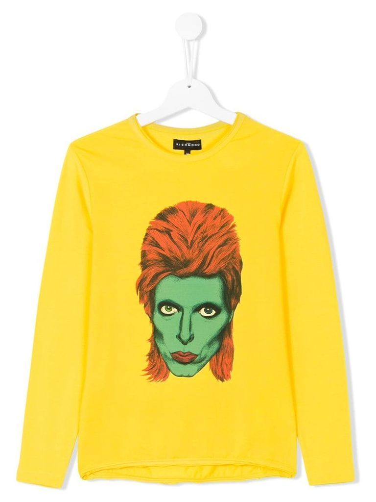 John Richmond Junior David Bowie print top - Yellow