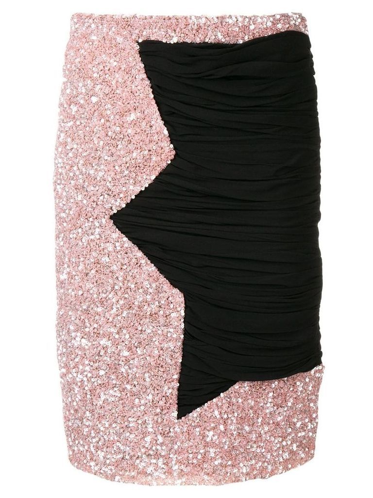 Moschino contrast panel skirt - Black