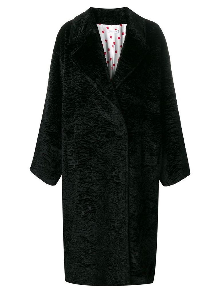 Vivetta oversized mid-length coat - Black