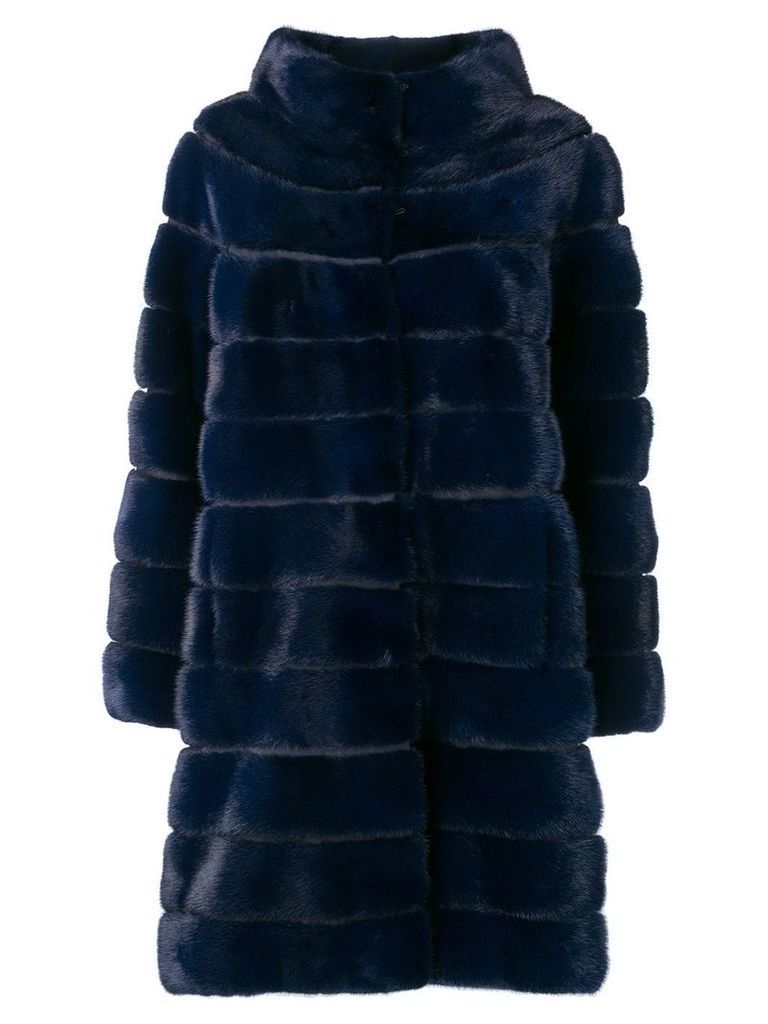 Liska Antonia fur coat - Blue