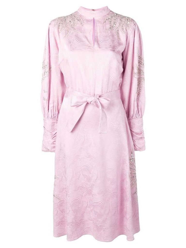 Dodo Bar Or long-sleeve flared dress - Pink