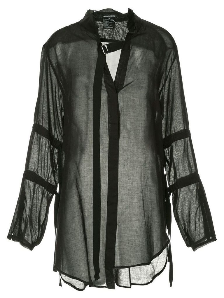 Ann Demeulemeester Tiriel sheer blouse - Black