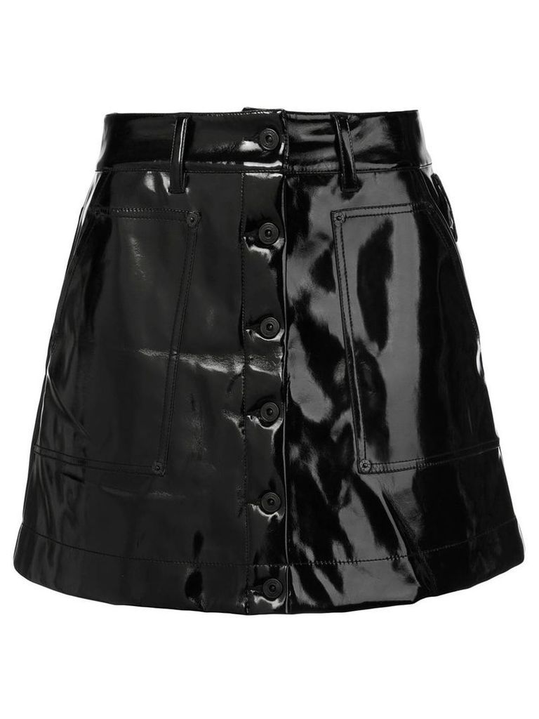 Proenza Schouler PSWL Vinyl Mini Skirt - Black