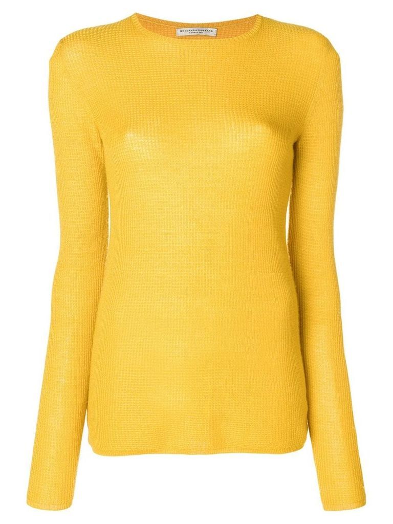 Holland & Holland long-sleeve fitted sweater - Yellow