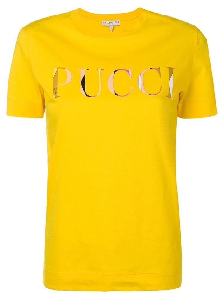 Emilio Pucci Guanabana print logo T-shirt - Yellow