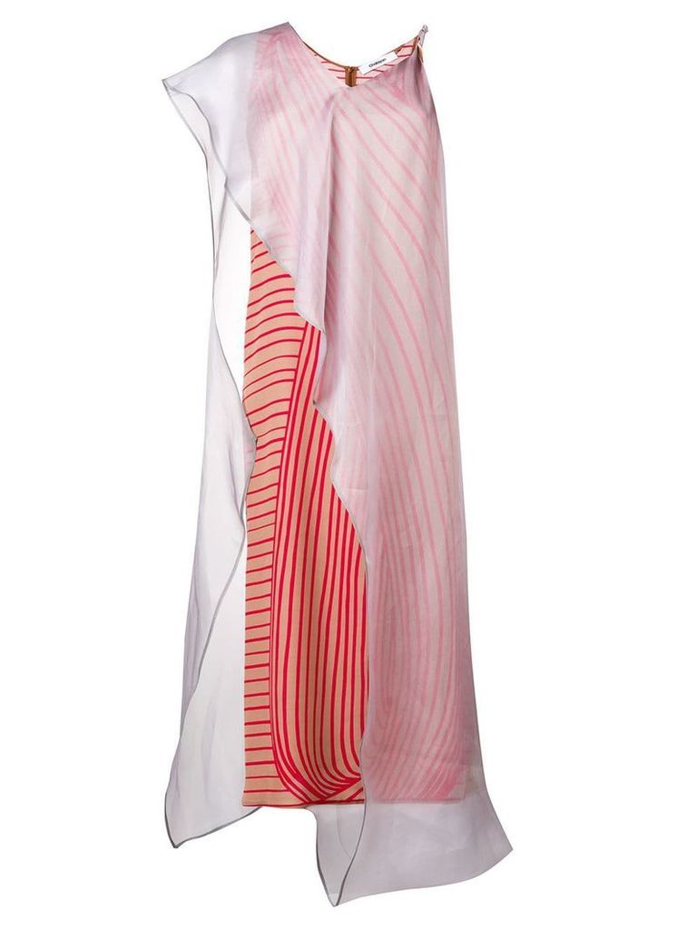 Chalayan layer stripe dress - NEUTRALS