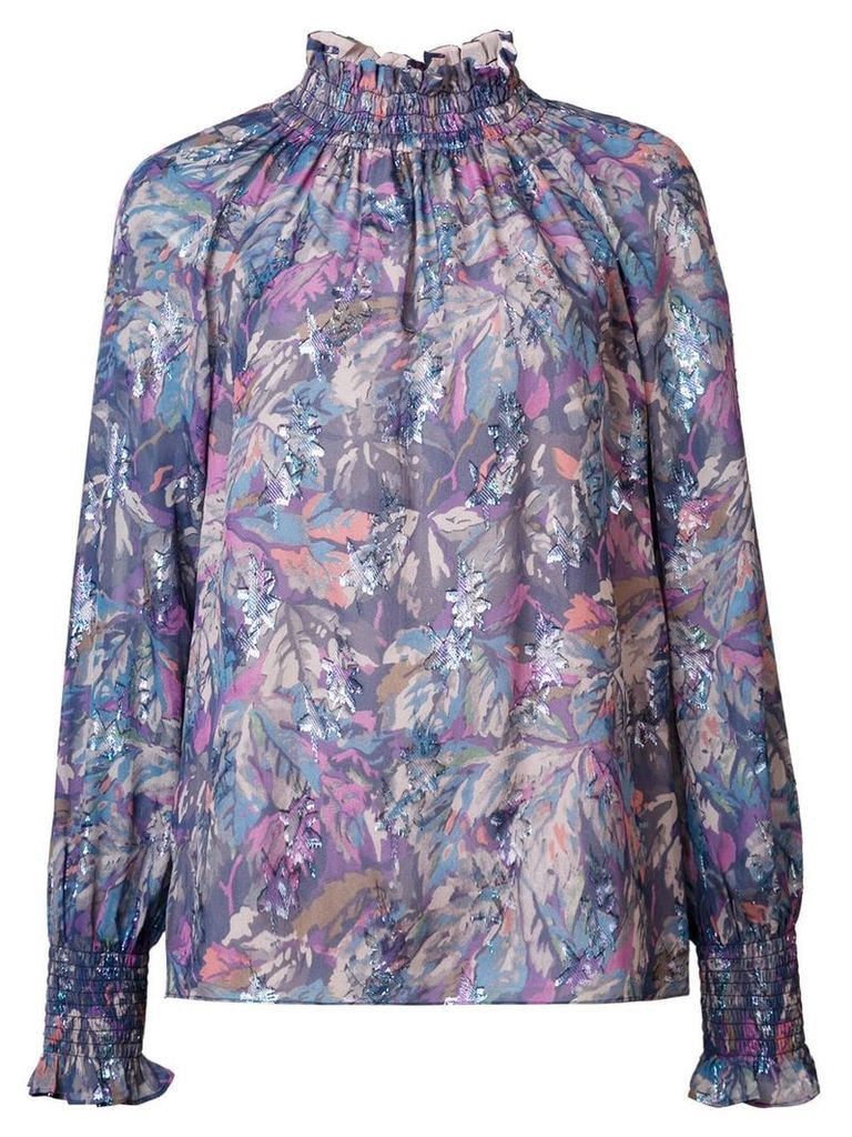 Rebecca Taylor floral print blouse - PURPLE