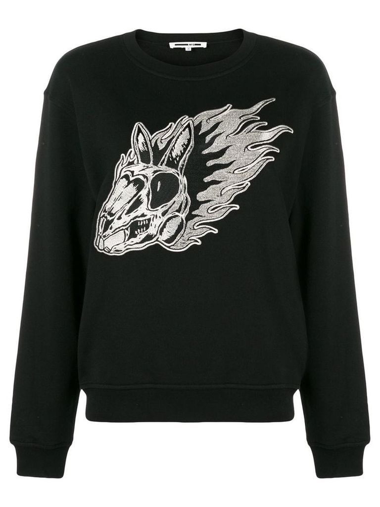 McQ Alexander McQueen Flame bunny embroidered sweatshirt - Black