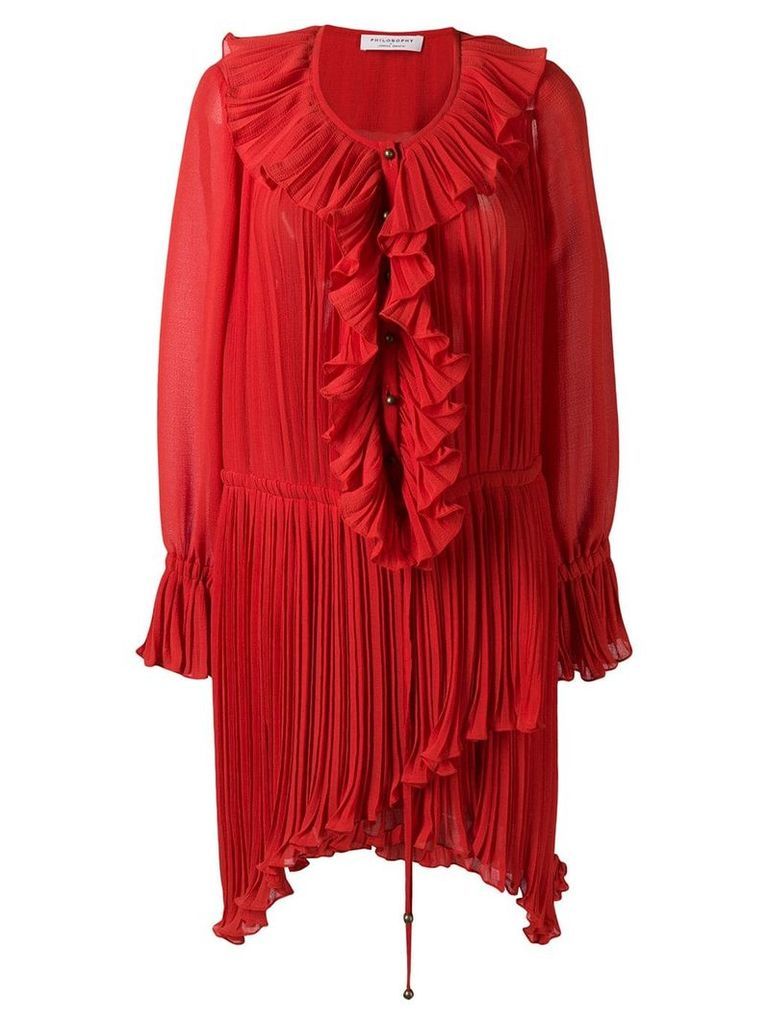 Philosophy Di Lorenzo Serafini ruffle short dress - Red