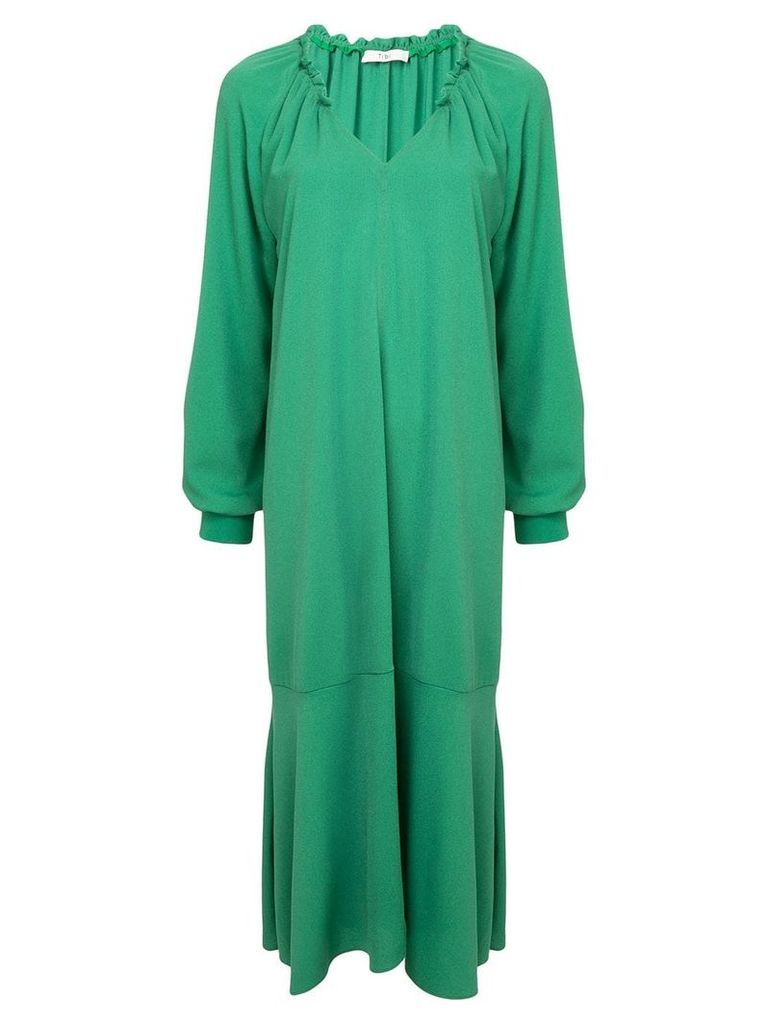Tibi split neck slip dress - Green