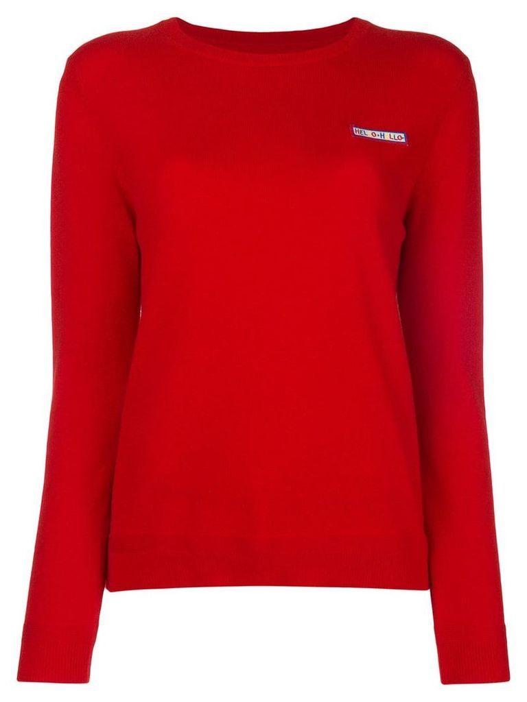 Chinti & Parker slogan detail sweater - Red