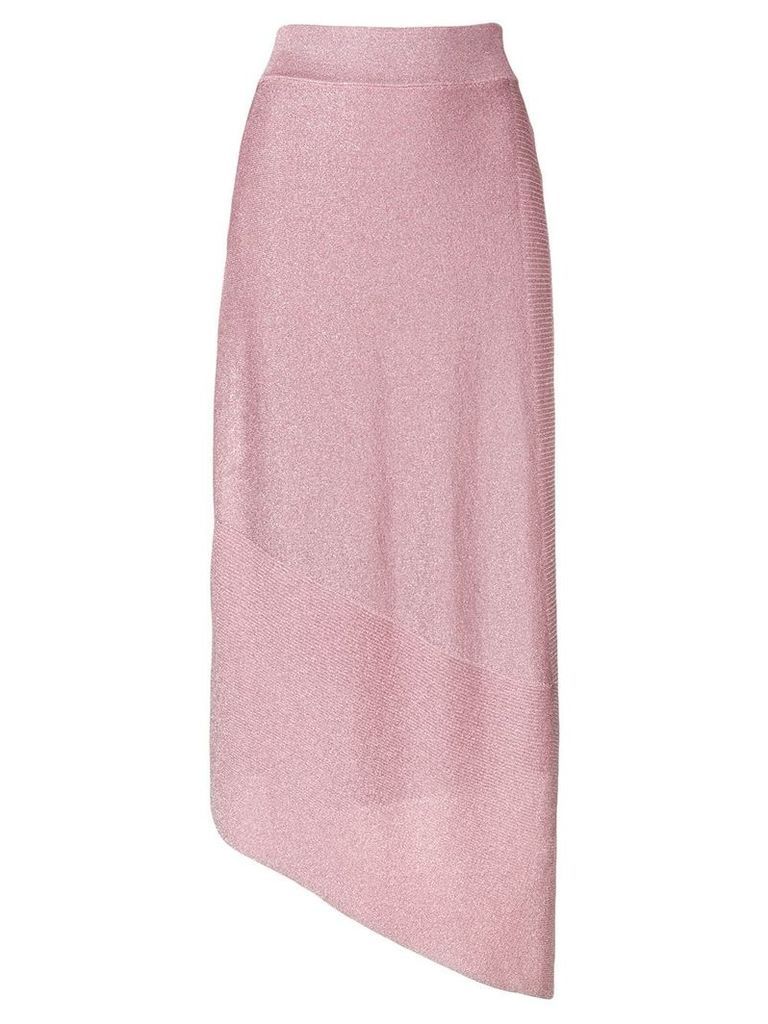 Stella McCartney asymmetric lurex skirt - Pink