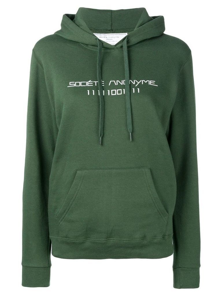 Société Anonyme logo printed hoodie - Green