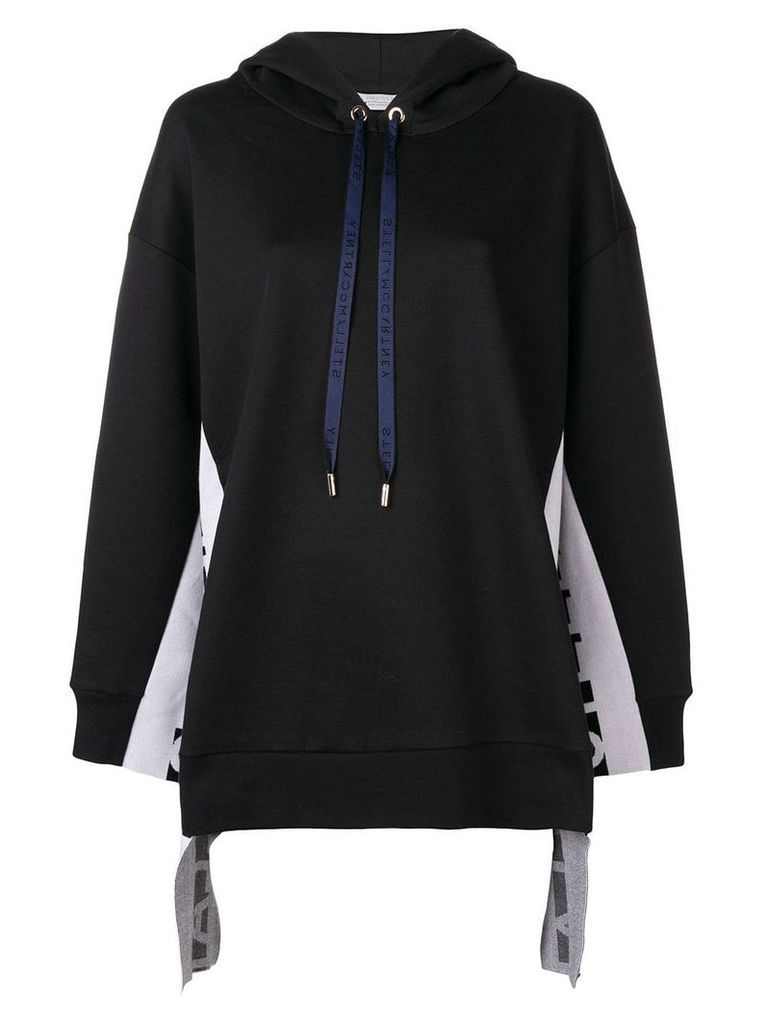 Stella McCartney logo stripe hoodie - Black