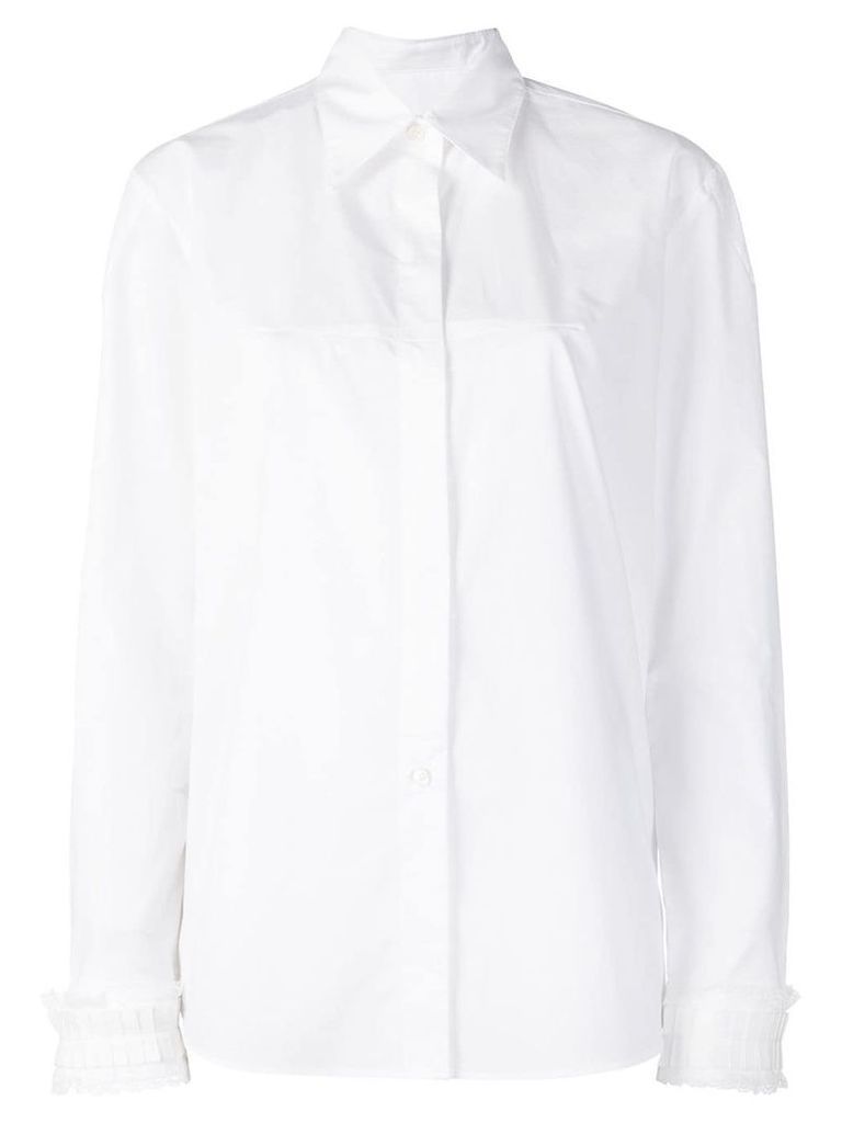 MM6 Maison Margiela plain longsleeved shirt - White