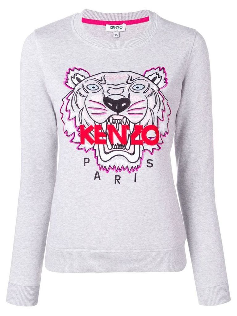 Kenzo tiger embroidered sweatshirt - Grey