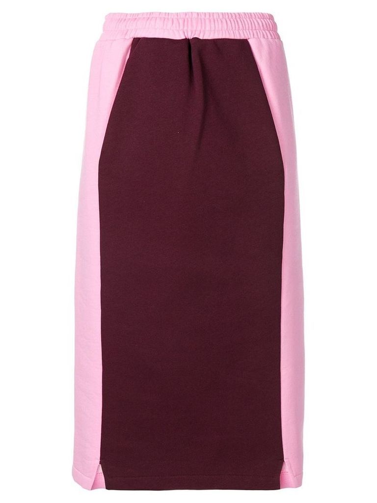 MSGM two-tone pencil skirt - PINK