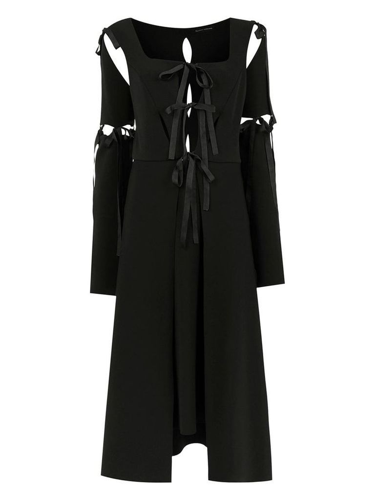 Gloria Coelho midi panelled dress - Black