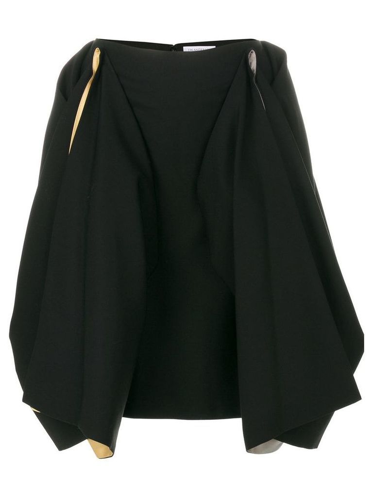 JW Anderson draped contrast colour skirt - Black