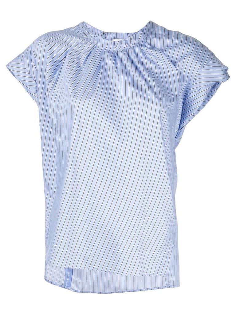 3.1 Phillip Lim striped round neck T-shirt - Blue