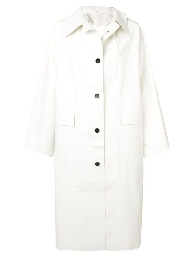 Kassl Editions oversized trench coat - White