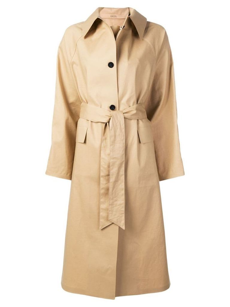 Kassl belted trenchcoat - Yellow
