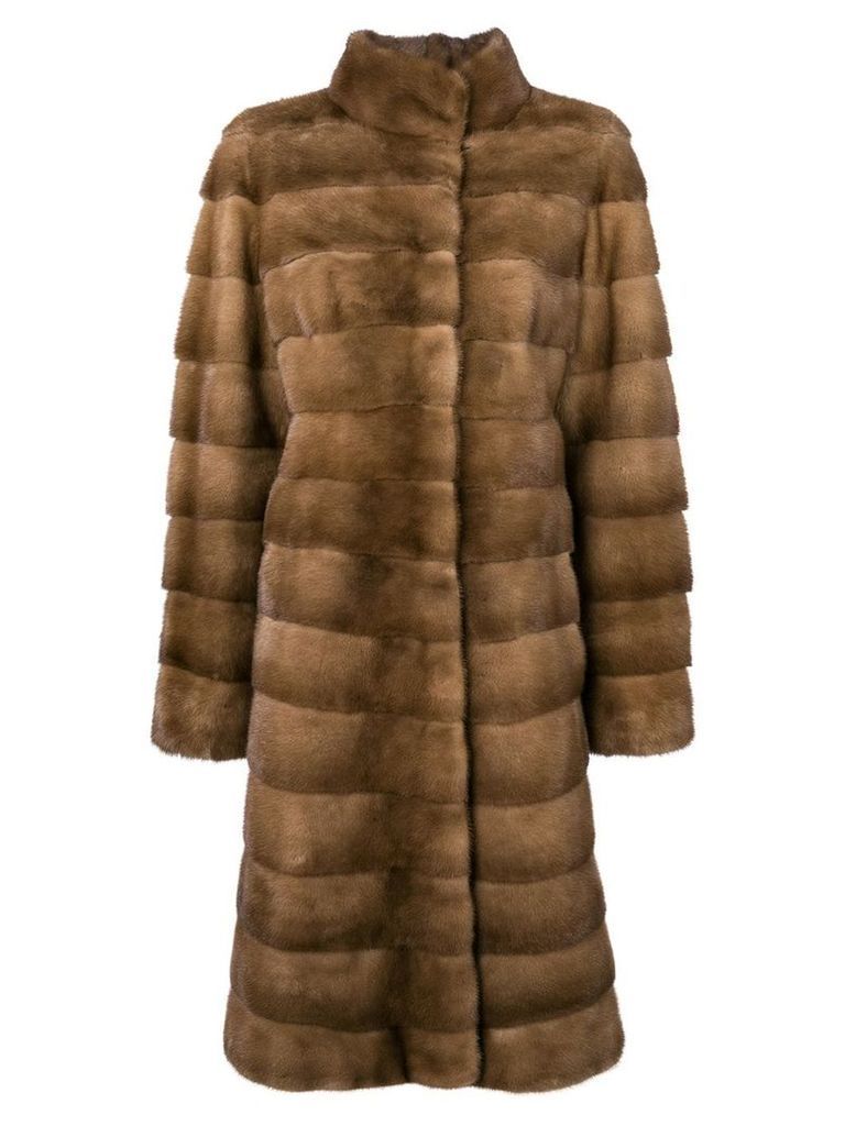 Liska Valencia fur coat - Brown