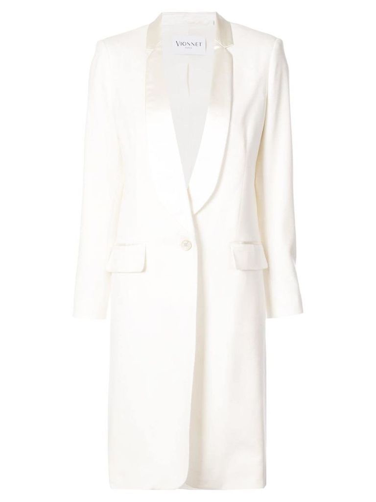 Vionnet cashmere fitted coat - White